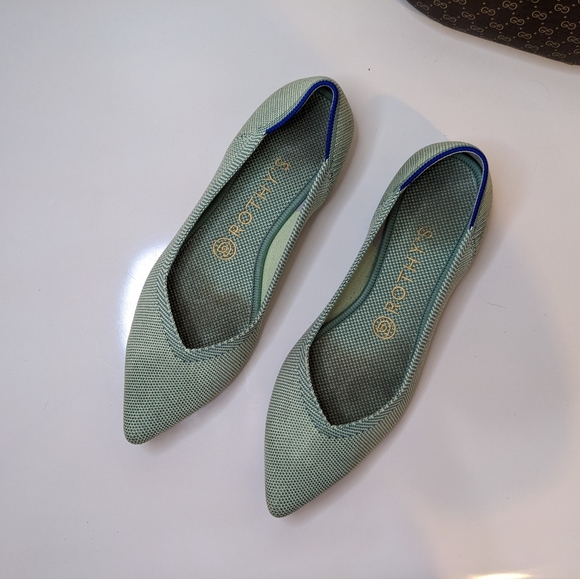 Mint rothys the flat - Gem Rothy’s mint green pointed toe flats